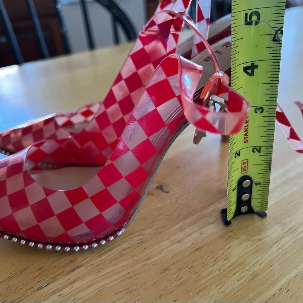 Gianni Bini Renatay Clear Checkered Heels - Picture 6 of 8